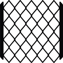 Fototapeta premium chain link fence on white background.eps