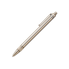 Elegant Silver Pen Isolated on Transparent Background