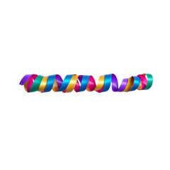 Colorful Ribbon with Isolated Transparent Background