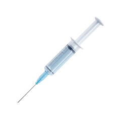 Isolated Transparent Syringe with Clear Background