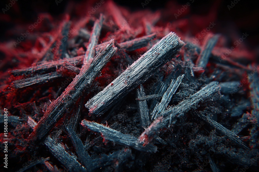 Aufkleber intricate texture of crystalline structures illuminated in a dramatic style at close range