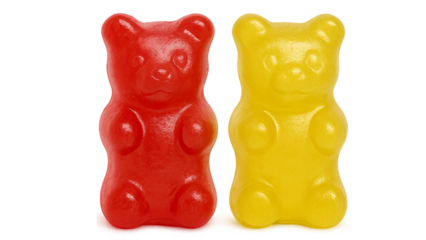 Red and Yellow Gummy Bears. Gummy Bears Transparent