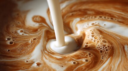 Coffee and Cream Mixing