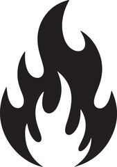 Fire flames, set vector icons