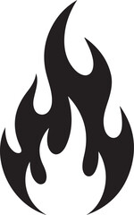 Fire flames, set vector icons