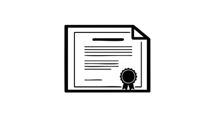 A formal certificate with a seal, signifying achievement and validation.