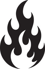 Fire flames, set vector icons