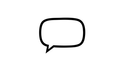 Fototapeta premium A minimalistic speech bubble on a clean background, symbolizing conversation and dialogue.