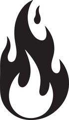 Fire flames, set vector icons