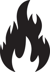 Fire flames, set vector icons