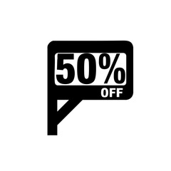 Obraz premium 50% off sale sign.