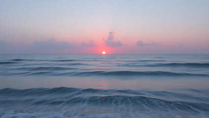 Ocean Calm – Gentle waves and a pink sunset