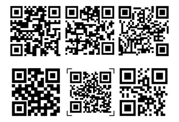 Fototapeta premium qr code square icon vector illustration