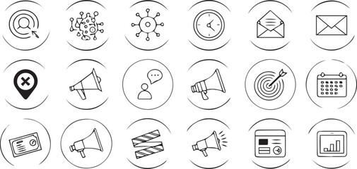 Fototapeta premium Branding and Identity Marketing Icons