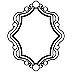 Elegant Mirror Frame Vector