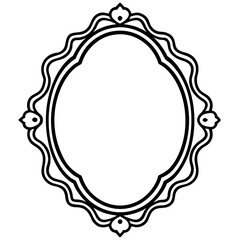 Elegant Mirror Frame Vector