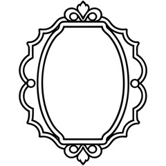 Elegant Mirror Frame Vector