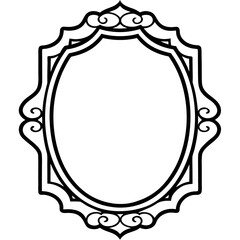 Elegant Mirror Frame Vector