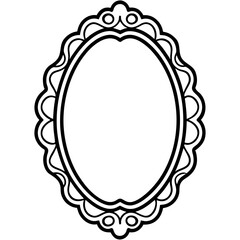 Elegant Mirror Frame Vector