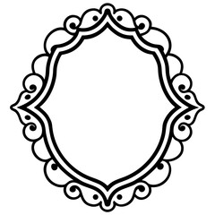 Elegant Mirror Frame Vector