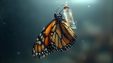 Butterfly Emerging From Chrysalis