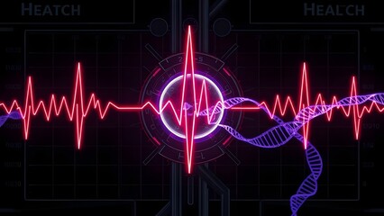 Fototapeta premium Innovative Digital Medical Technologies for Heart, Pulse, and Virus Monitoring