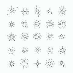 Aesthetic star Sparkle vector illustration