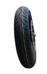 sport motorcycle tires isolated on transparent background. png file
