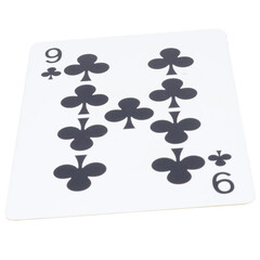 card gambling on white game luck nine clubs