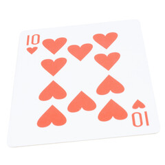 card gambling on white game luck ten hearts