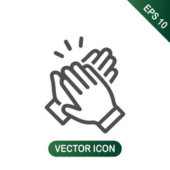 Clapping Hands Icon Applause Symbol for Achievements and Appreciation