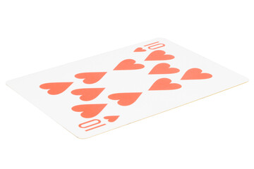 card gambling on white game luck ten hearts