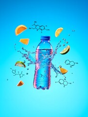 Refreshing Hydration Citrus Infused Water Splash - A Vibrant Image of Health and Natural Flavors