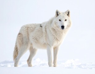 Obraz premium Arctic wolf in snow