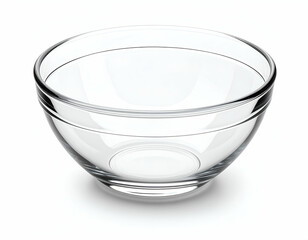 Clean, empty ceramic kitchenware and glass containers are isolated on a white table, ready for a meal