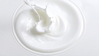 Milk splash on white background