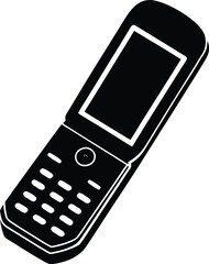 flip phone on white background.eps