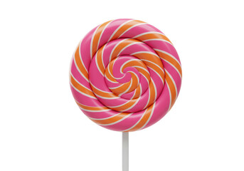 Isolated Colorful Swirl Lollipop