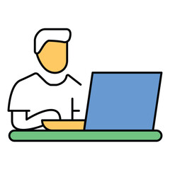 Student Vector Icon In Flat Modern Style