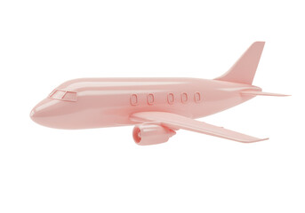 Isolated Pink Airplane