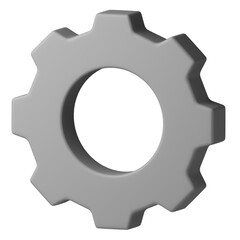 gear 3d icon technology industy.