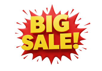 Isolated Big Sale Sign Bursting Design