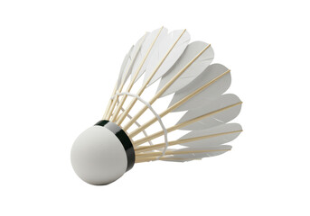 Isolated Badminton Shuttlecock Feathered Equipment