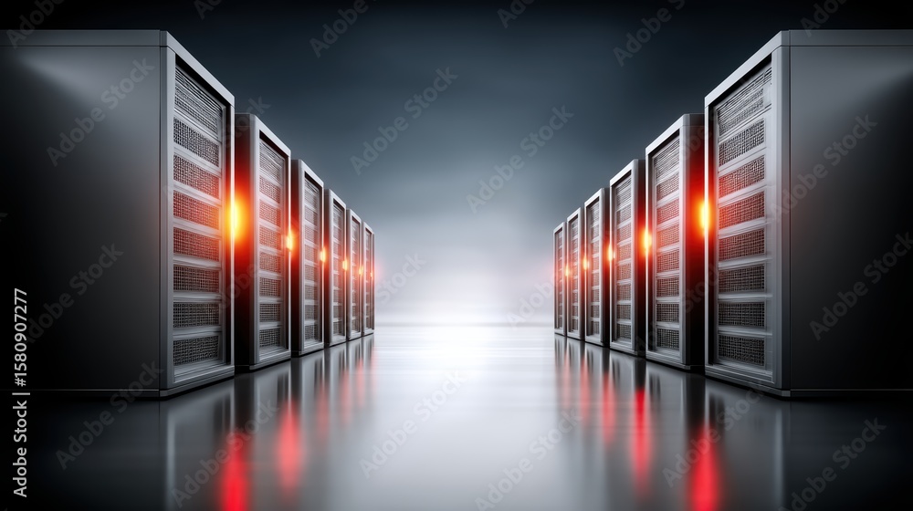 Poster network servers in a data center, enhanced connectivity and cloud computing infrastructure