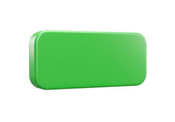 Isolated Green Button Rectangle Shape
