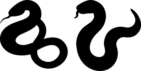 Obraz premium Snake vector, Vector of Snake, A set of Snake animal art designs, Snake icon isolated