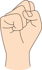 Illustration of a Clenched Human Fist