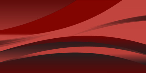 Realistic texture of silk background. Vector 3D texture of silk natural fabric with smooth pleats, red, graceful, dark and expensive scarlet color