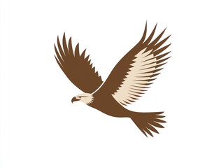 Fototapeta premium A stylized illustration of a soaring bird of prey