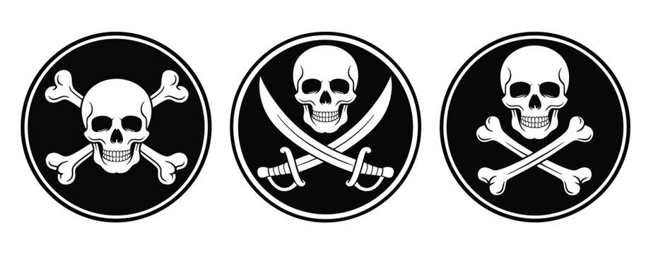  Skull and Crossbones with Skull Surrounded by Swords Ideal for Pirate Themes, Vintage Tattoos, Digital Art, Posters, and Graphic Design

 - Powered by Adobe